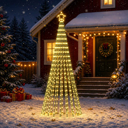 LED Christmas Tree 250 cm 475 LEDs Warm White Steel Black