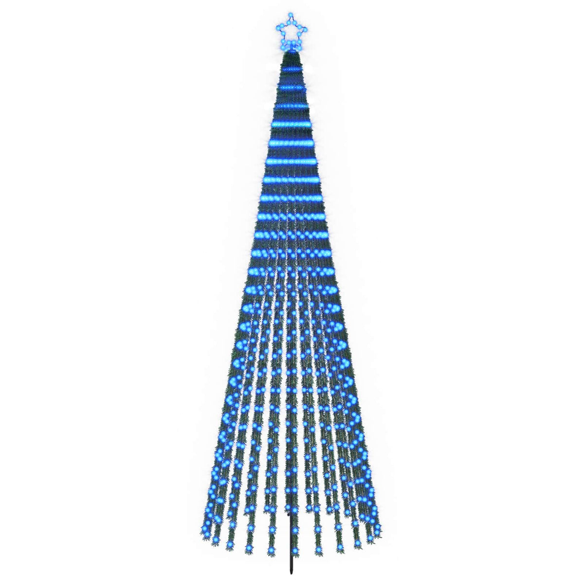 LED Christmas Tree 300 cm 668 LEDs Blue Steel Black