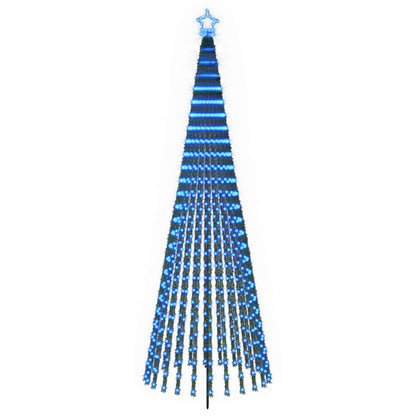 LED Christmas Tree 300 cm 668 LEDs Blue Steel Black