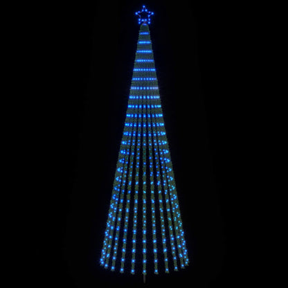 LED Christmas Tree 300 cm 668 LEDs Blue Steel Black