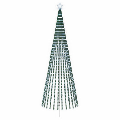LED Christmas Tree 400 cm 1028 LEDs Cold White Steel Black