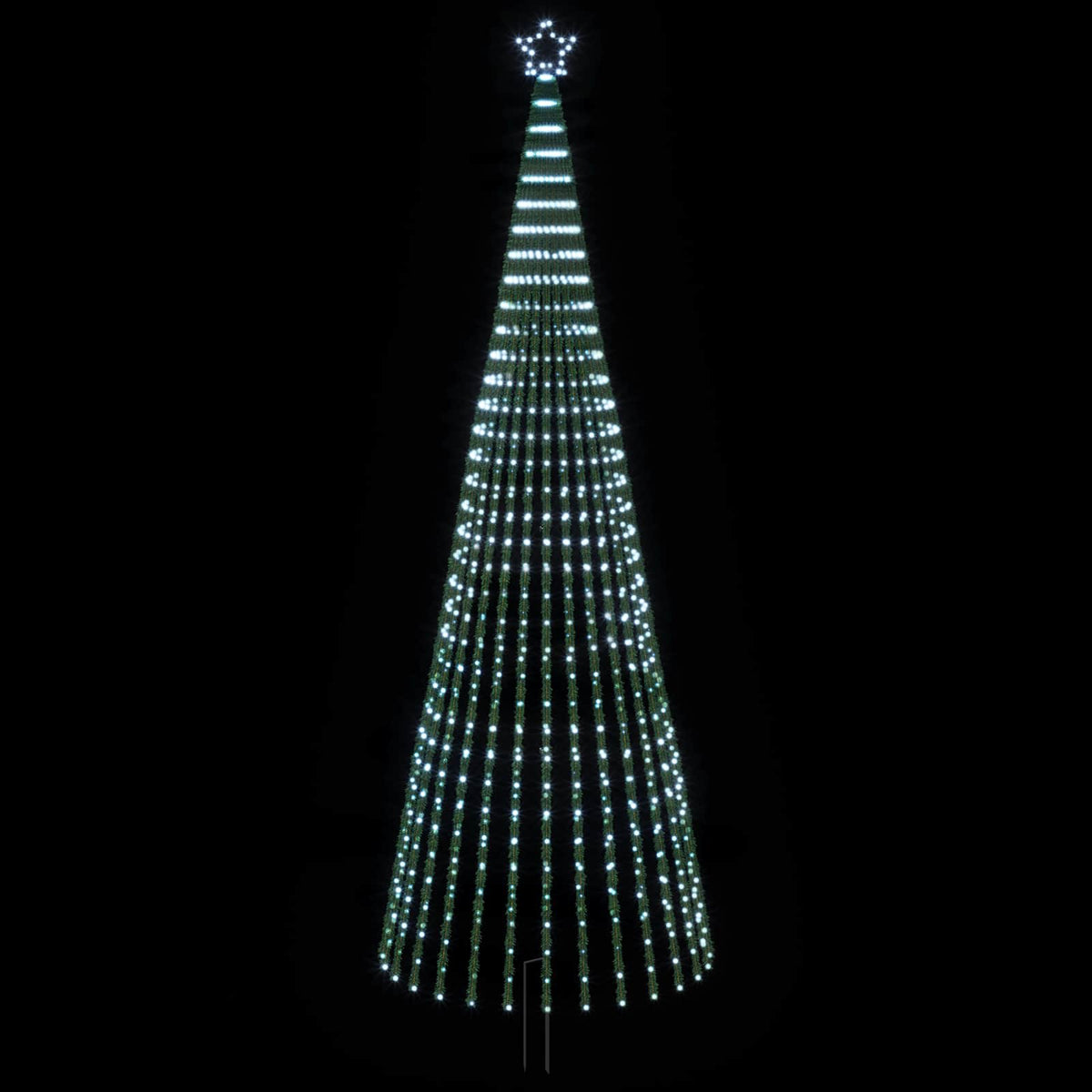 LED Christmas Tree 400 cm 1028 LEDs Cold White Steel Black