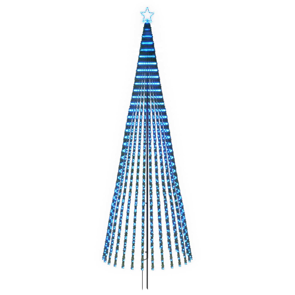 LED Christmas Tree 400 cm 1028 LEDs Blue Steel Black