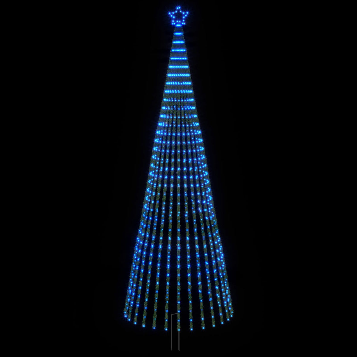 LED Christmas Tree 400 cm 1028 LEDs Blue Steel Black