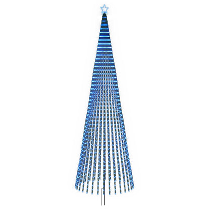 LED Christmas Tree 500 cm 1524 LEDs Blue Steel Black
