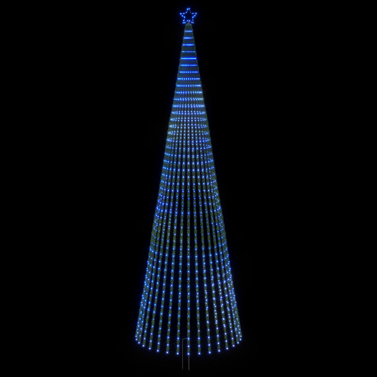 LED Christmas Tree 500 cm 1524 LEDs Blue Steel Black