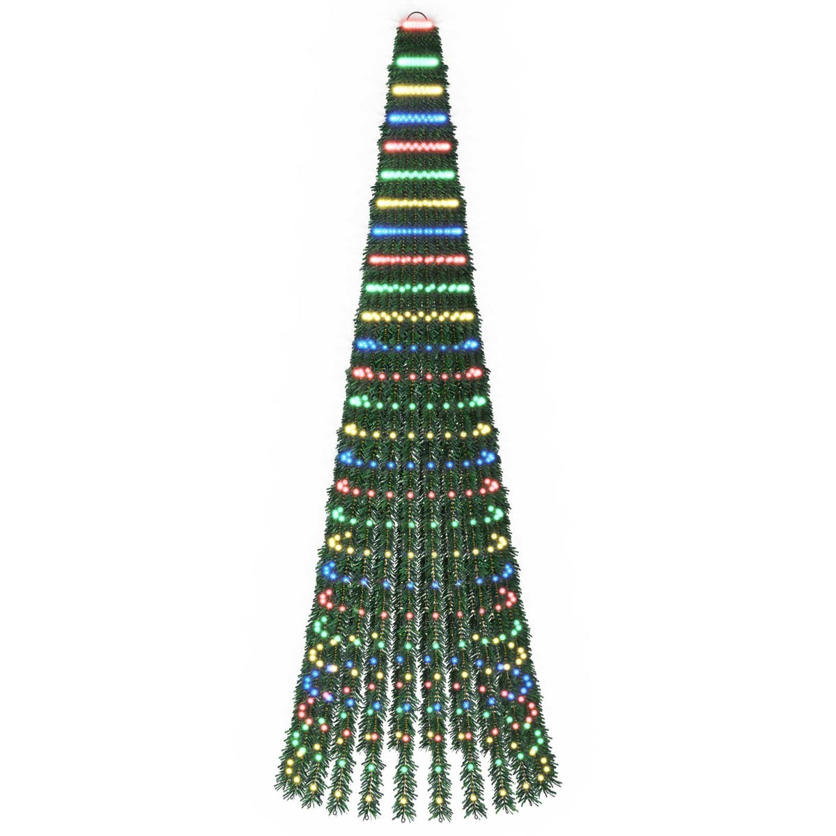 LED Christmas Tree 270 cm 648 LEDs Multicolour Steel Green