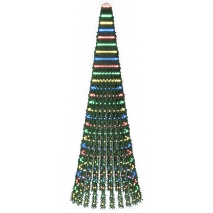 LED Christmas Tree 270 cm 648 LEDs Multicolour Steel Green