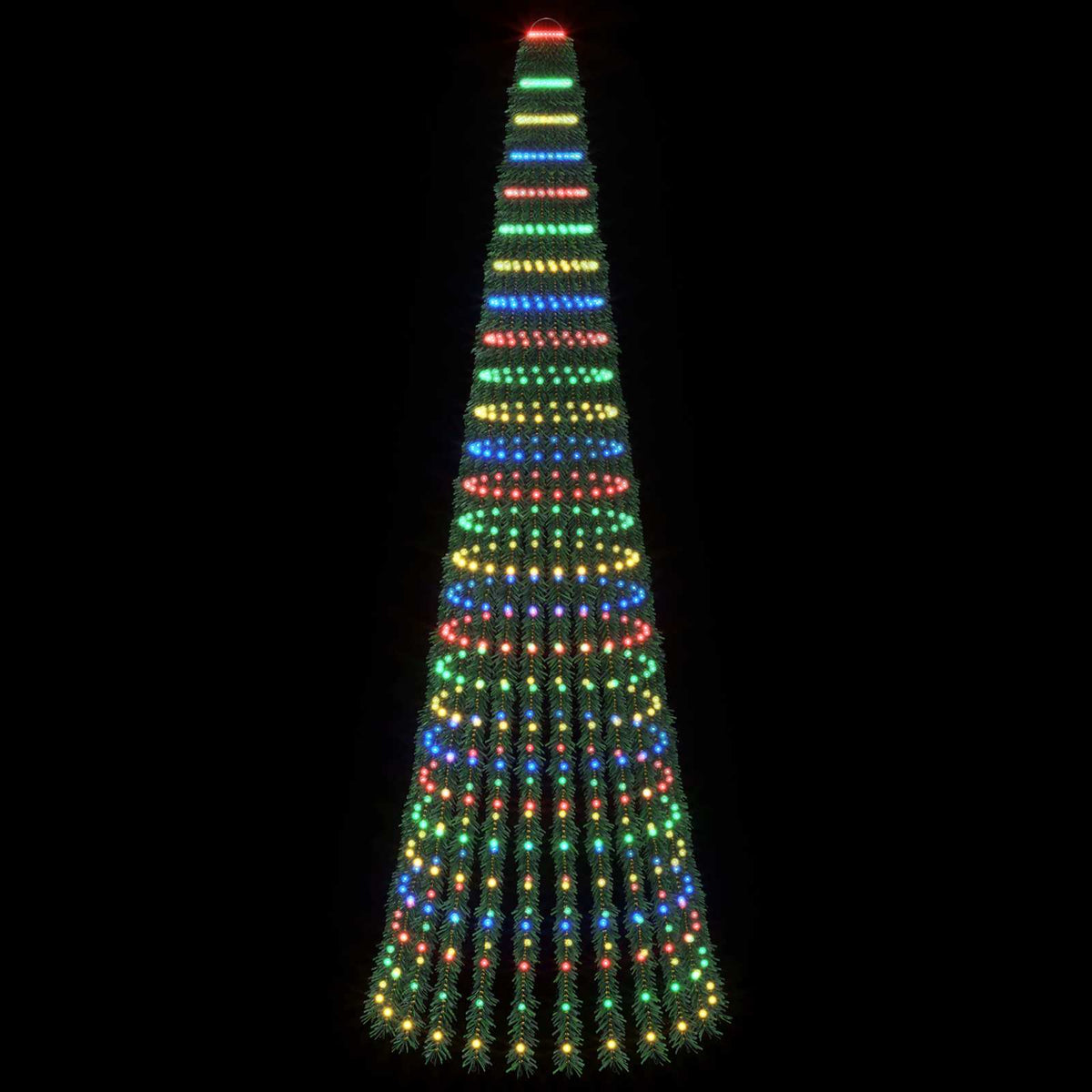LED Christmas Tree 270 cm 648 LEDs Multicolour Steel Green