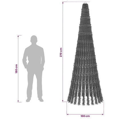 LED Christmas Tree 270 cm 648 LEDs Multicolour Steel Green