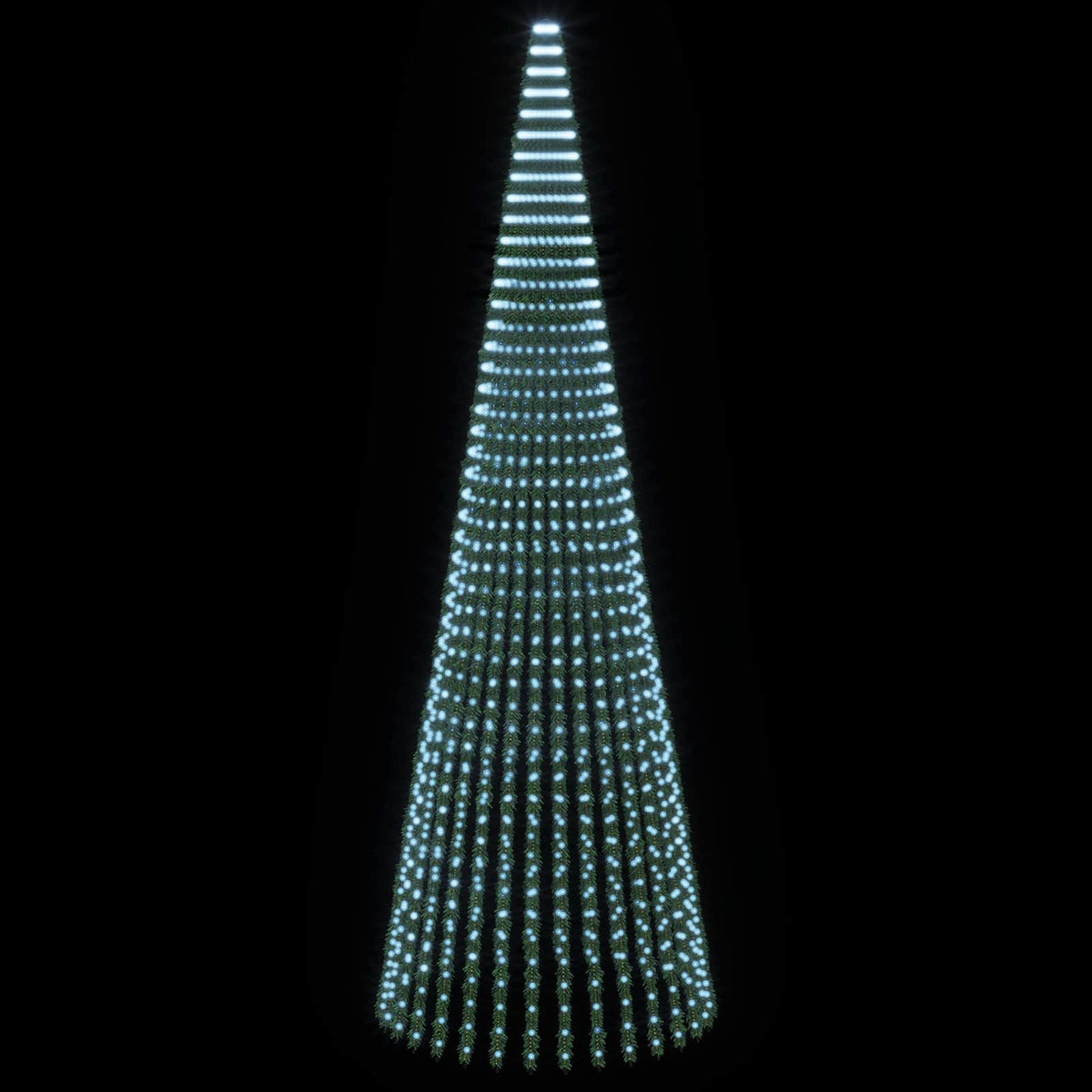 LED Christmas Tree 470 cm 1504 LEDs Cold White Steel Green