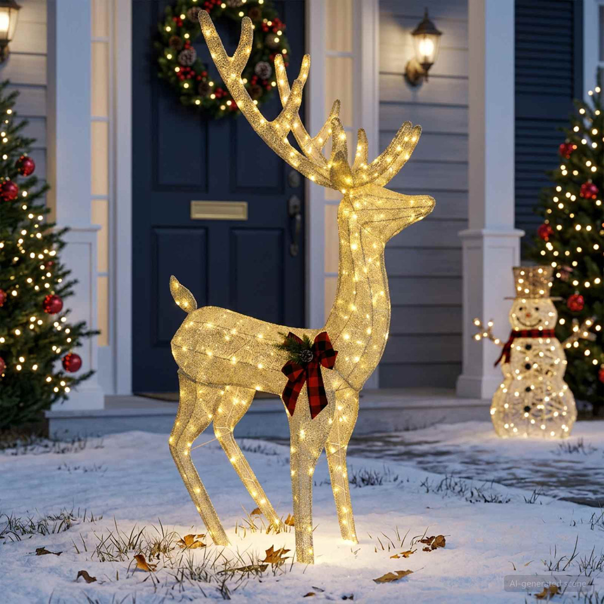 3D Christmas Reindeer LOVIISA 250 LEDs Warm White