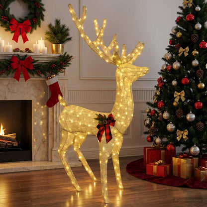 3D Christmas Reindeer LOVIISA 250 LEDs Warm White