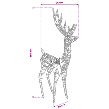 3D Christmas Reindeer LOVIISA 560 LEDs Cold White