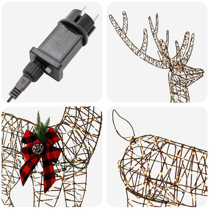 3D Christmas Reindeer LOVIISA 560 LEDs Warm White