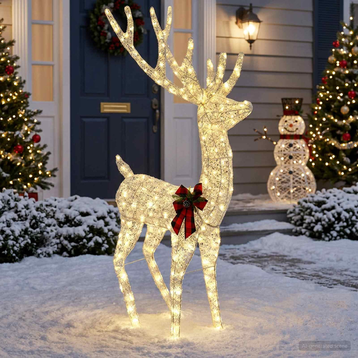 3D Christmas Reindeer LOVIISA 250 LEDs Warm White