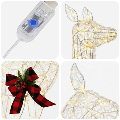 3D Christmas Reindeer LOVIISA 200 LEDs Warm White