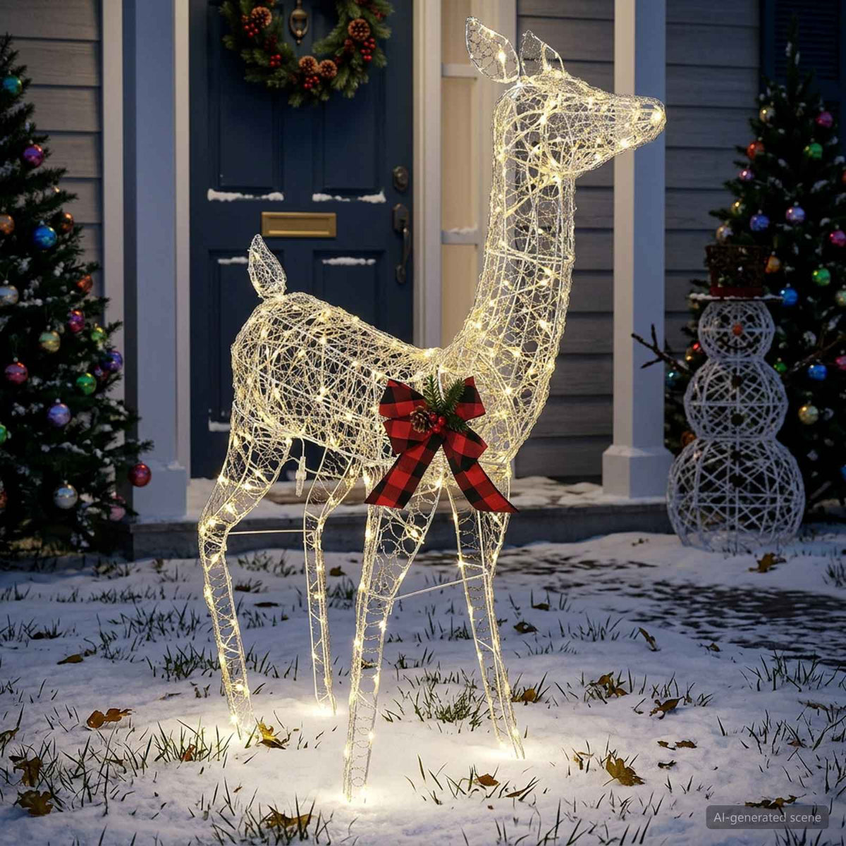 3D Christmas Reindeer LOVIISA 200 LEDs Warm White