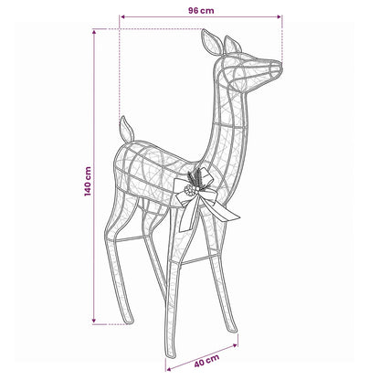 3D Christmas Reindeer LOVIISA 200 LEDs Warm White