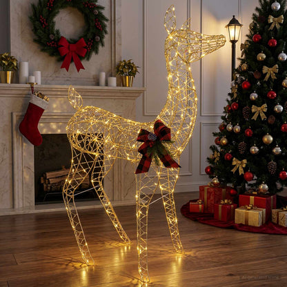 3D Christmas Reindeer LOVIISA 200 LEDs Warm White