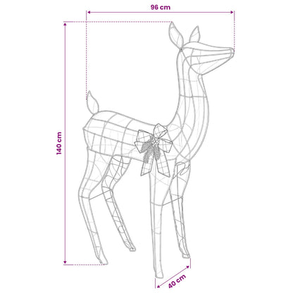 3D Christmas Reindeer LOVIISA 200 LEDs Cold White