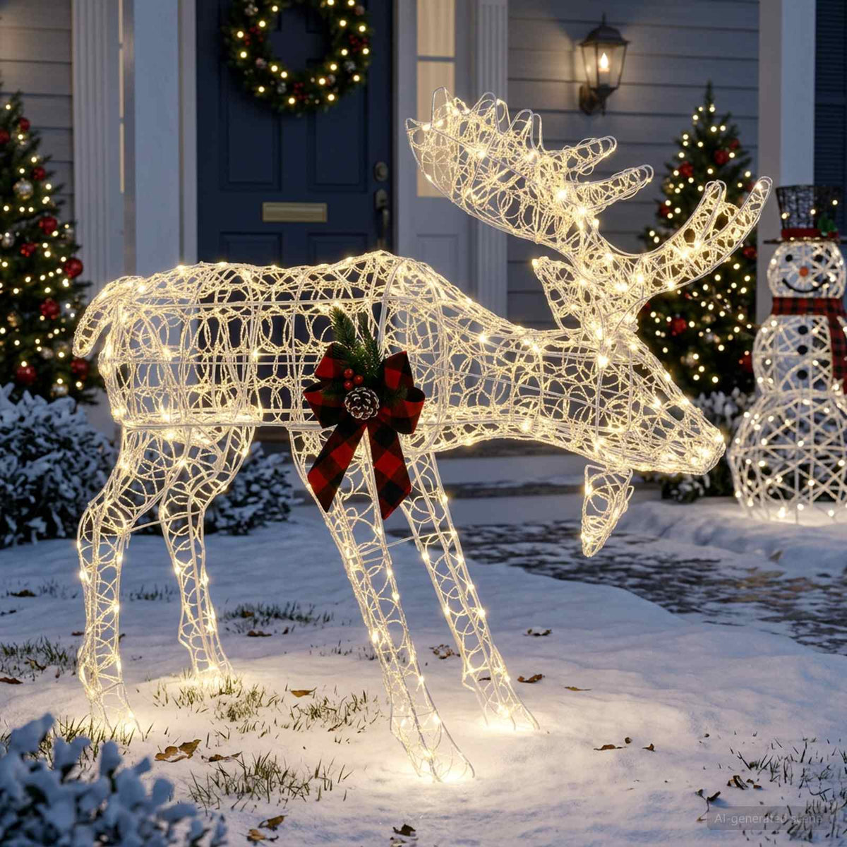 Moose Christmas Decoration 170 LEDs Warm White