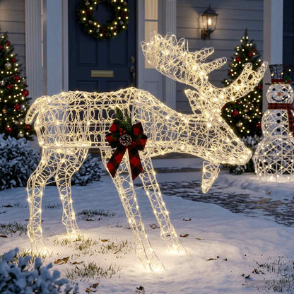 Moose Christmas Decoration 170 LEDs Warm White