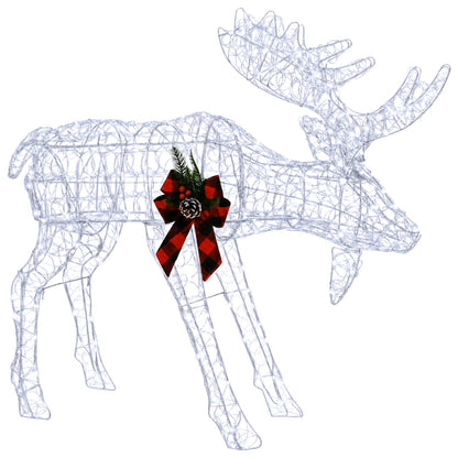 Moose Christmas Decoration White 120 x 27 x 105 cm Acrylic