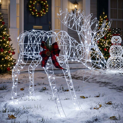 Moose Christmas Decoration 340 LEDs Cold White