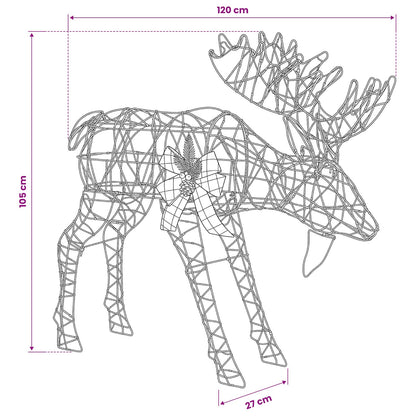 Moose Christmas Decoration 340 LEDs Cold White