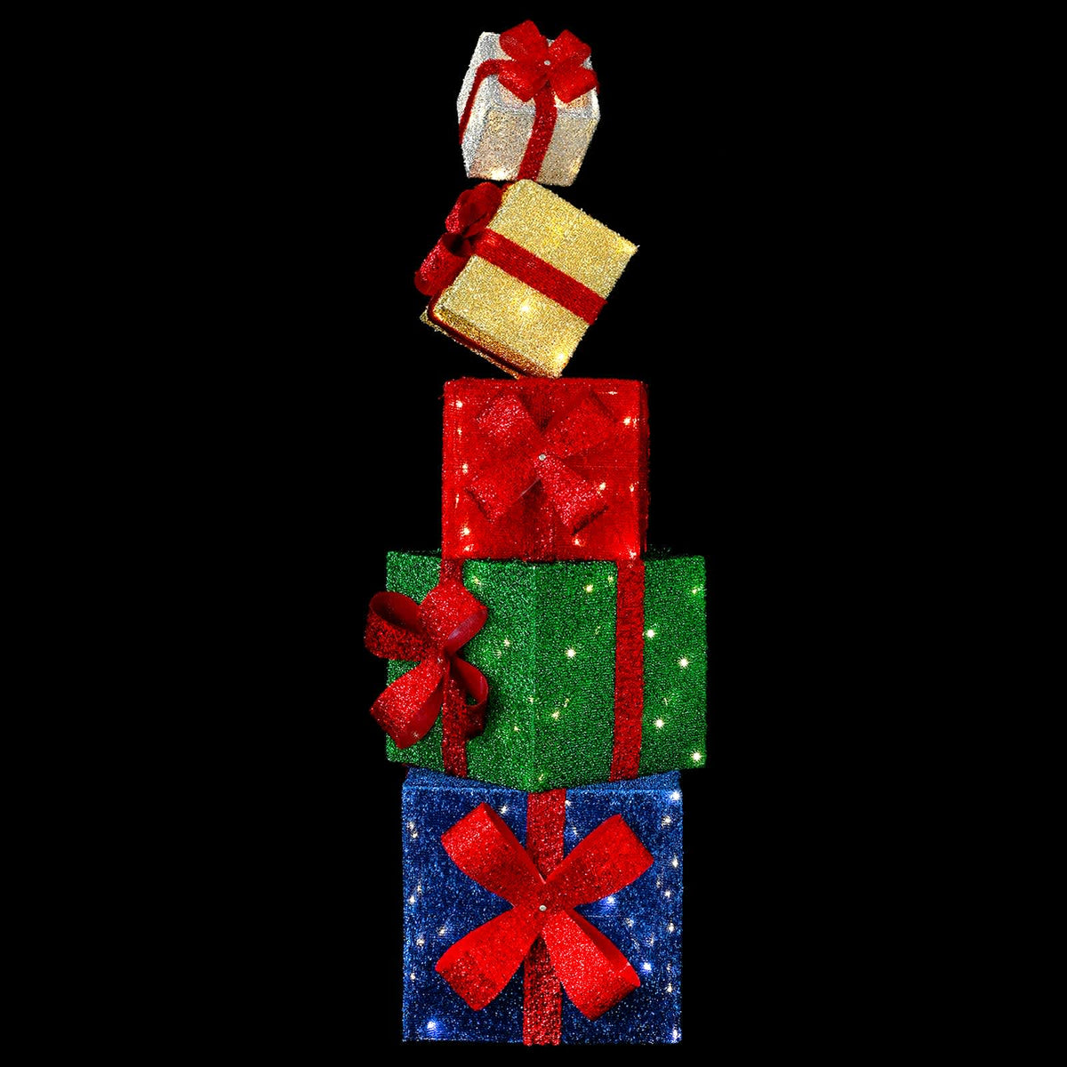Gift Box Christmas Decoration 5 pcs 125 LEDs Warm White