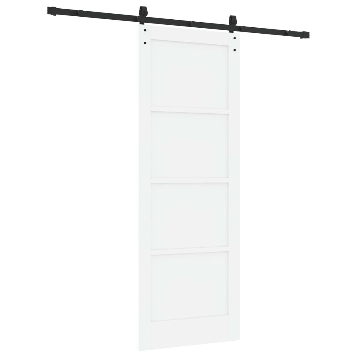 Sliding Door 78 x 211 cm Engineered Wood White and Black