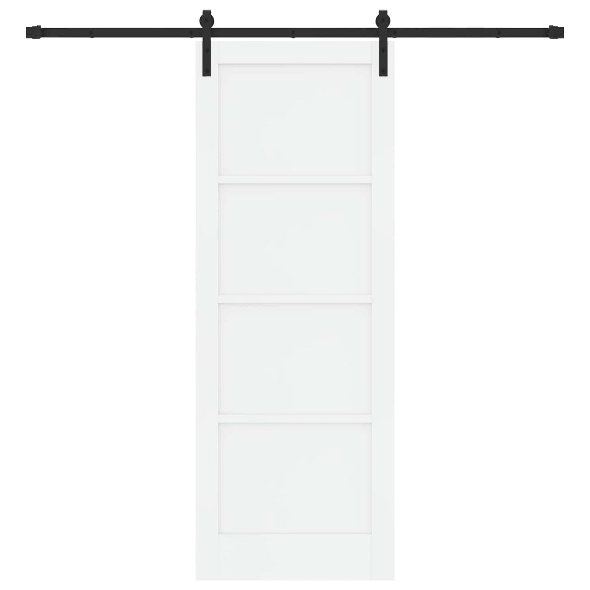 Sliding Door 78 x 211 cm Engineered Wood White and Black