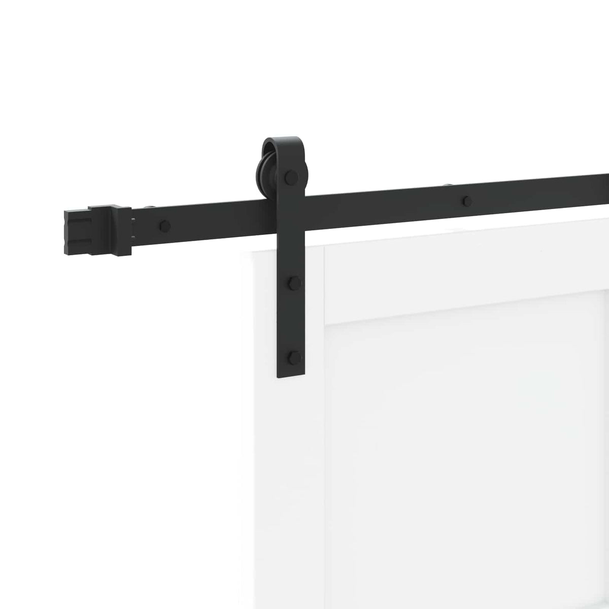 Sliding Door 83 x 211 cm Engineered Wood White and Black