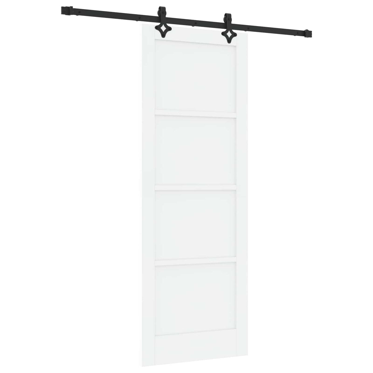 Sliding Door 78 x 211 cm Engineered Wood White and Black