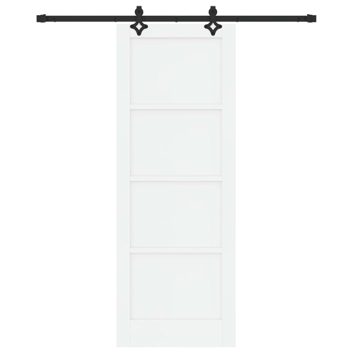 Sliding Door 78 x 211 cm Engineered Wood White and Black