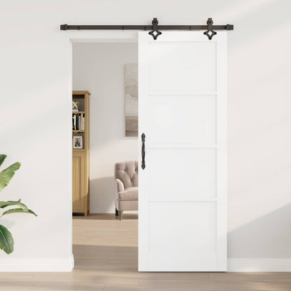 Sliding Door ORKDAL 78 x 211 cm Engineered Wood White and Black