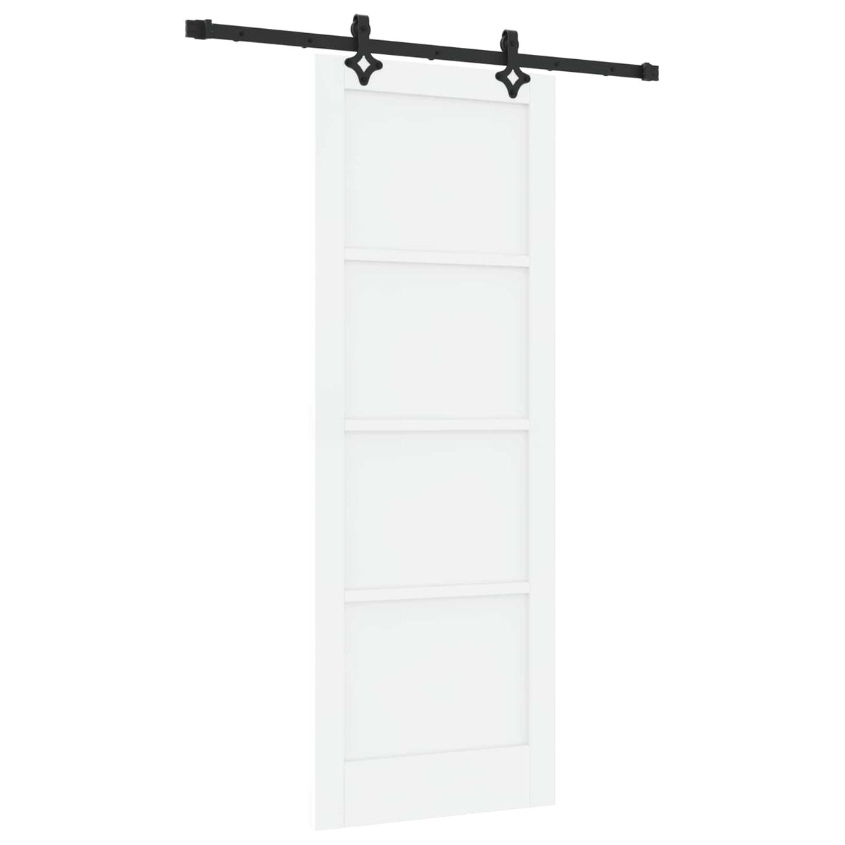 Sliding Door ORKDAL 78 x 211 cm Engineered Wood White and Black