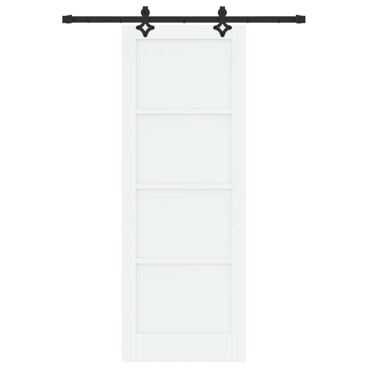 Sliding Door ORKDAL 78 x 211 cm Engineered Wood White and Black