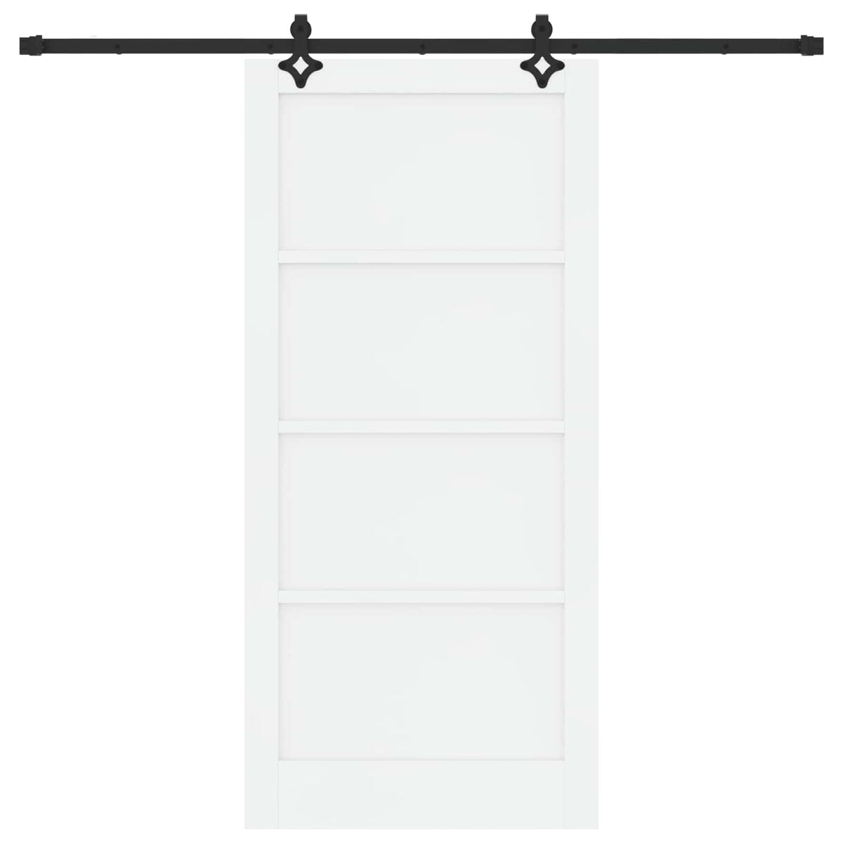 Sliding Door ORKDAL 93 x 202 cm Engineered Wood White and Black