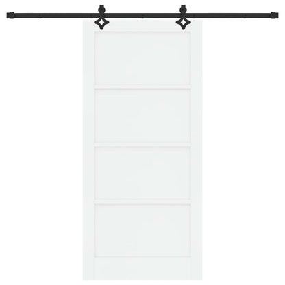 Sliding Door ORKDAL 93 x 202 cm Engineered Wood White and Black