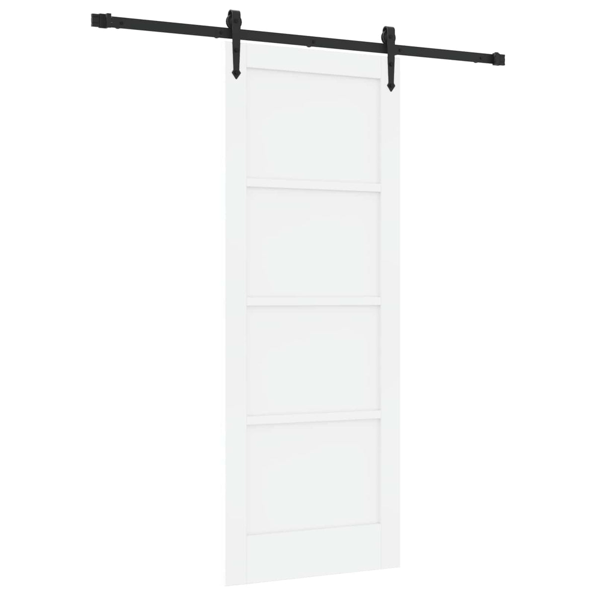 Sliding Door ORKDAL 78 x 202 cm Engineered Wood White and Black