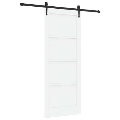 Sliding Door ORKDAL 83 x 211 cm Engineered Wood White and Black