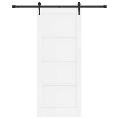Sliding Door ORKDAL 86 x 211 cm Engineered Wood White and Black