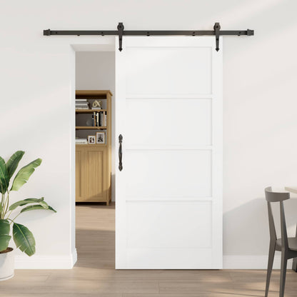 Sliding Door ORKDAL 93 x 202 cm Engineered Wood White and Black