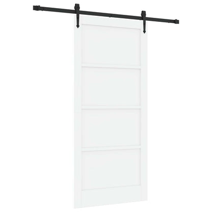 Sliding Door ORKDAL 93 x 202 cm Engineered Wood White and Black