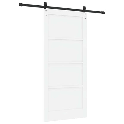 Sliding Door ORKDAL 93 x 202 cm Engineered Wood White and Black