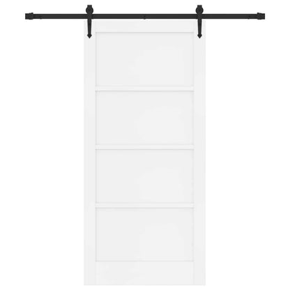 Sliding Door ORKDAL 93 x 202 cm Engineered Wood White and Black