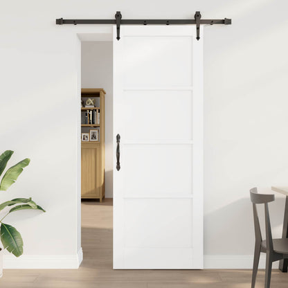 Sliding Door ORKDAL 78 x 211 cm Engineered Wood White and Black