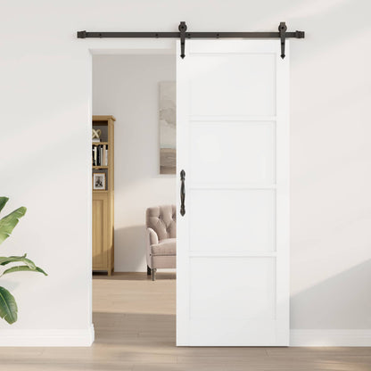Sliding Door ORKDAL 78 x 211 cm Engineered Wood White and Black